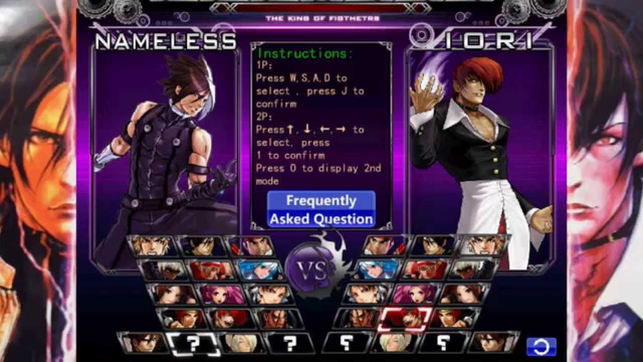 king of fighters wing 1.8 move list